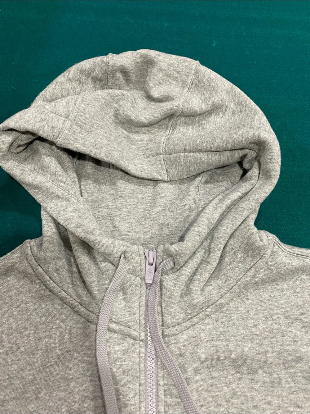 Nike Light Gray Full-Zip Hooded Sweatshirt